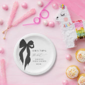 Chic Black Bow Sie bindet das Brautparty des Knote Pappteller (Party)