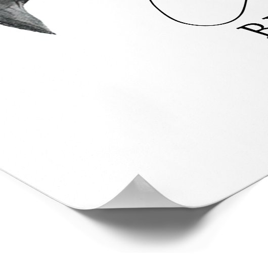 Chic Black Bow Tying Knot Brautparty Willkommen Poster (Ecke)