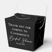 Chic Black Bridal Shower Personalized Fortune Geschenkschachtel (Vorderseite)