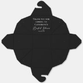 Chic Black Bridal Shower Personalized Fortune Geschenkschachtel (Ungefaltet)