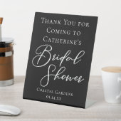 Chic Black Bridal Shower Personalized Welcome Sockelschild (In SItu)