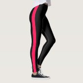 Chic Black Bright Pink Side Panel Leggings (Rechts)
