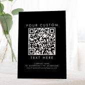 Chic Black Business oder Hochzeitscode Sockelschild