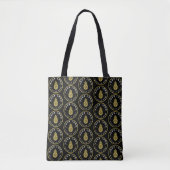 Chic Black Custom Business Logo-Muster Tasche (Vorderseite)