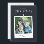 CHIC BLACK CUSTOM FAMILY FOTO MERRIEST CHRISTMAS FEIERTAGSKARTE<br><div class="desc">Wenn Sie weitere Anpassungen benötigen,  schreiben Sie mir bitte an yellowfebstudio@gmail.com.</div>