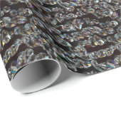 Chic Black Diamond Chrystal Abstrakte Muster Gesch Geschenkpapier (Rolleneckpunkt)
