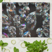 Chic Black Diamond Chrystal Abstrakte Muster Gesch Handtuch (Gefaltet)