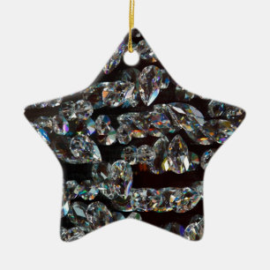 Chic Black Diamond Chrystal Abstrakte Muster Gesch Keramik Ornament