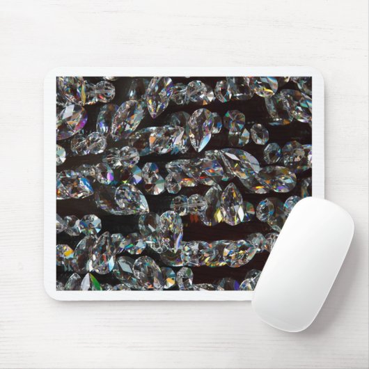 Chic Black Diamond Chrystal Abstrakte Muster Gesch Mousepad (Mit Mouse)