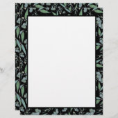 Chic Black Eukalyptus Greenery Recipe Binder Page (Vorne/Hinten)