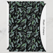 Chic Black Eukalyptus Grüne Rezept Divider Seite (Vorne/Hinten)
