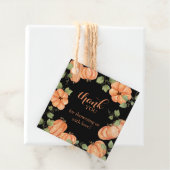 Chic Black Fall Pumpkin Baby Dusche Danke Geschenkanhänger (Beispiel)