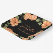 Chic Black Fall Pumpkin Baby Dusche Pappteller (Gewinkelt)