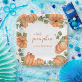 Chic Black Fall Pumpkin Baby Dusche Pappteller (Party)