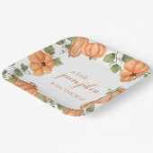 Chic Black Fall Pumpkin Baby Dusche Pappteller (Gewinkelt)