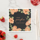 Chic Black Fall Pumpkin Baby Dusche Serviette (Beispiel)