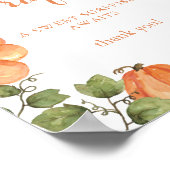 Chic Black Fall Pumpkin Baby Dusche Windel Raffel Poster (Ecke)