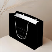 Chic Black | Floral Monogram Wedding Vielen Dank Große Geschenktüte