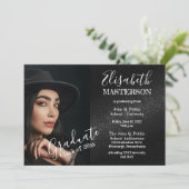Chic Black Foto Abschluss Ankündigung Party (Stehend Vorderseite)