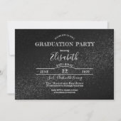 Chic Black Foto Abschluss Ankündigung Party (Rückseite)
