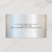 Chic Black Glitzer Elegante Beruflich Moderne Visitenkarte (Rückseite)