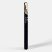 Chic Black Glitzer Rose Gold Monogram Case-Mate iPhone Hülle (Rückseite / Rechts)