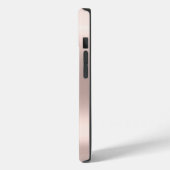 Chic Black Glitzer Rose Gold Monogram Case-Mate iPhone Hülle (Rückseite / Links)