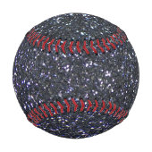 Chic Black Glitzer Sparkle Baseball (Rückseite)