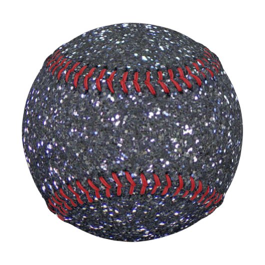 Chic Black Glitzer Sparkle Baseball (Vorderseite)