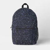 Chic Black Glitzer Sparkle Bedruckter Rucksack (Vorderseite)