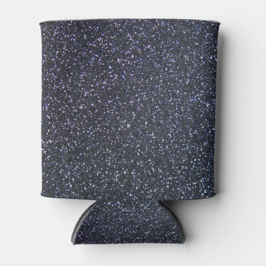 Chic Black Glitzer Sparkle Dosenkühler (Vorderseite)