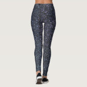 Chic Black Glitzer Sparkle Leggings (Rückseite)