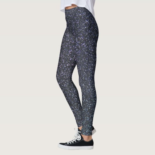 Chic Black Glitzer Sparkle Leggings (Links)