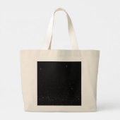 Chic Black Glitzer Tote Bag mit Initialen Jumbo Stoffbeutel (Rückseite)