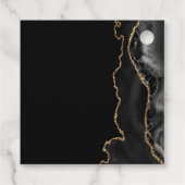 Chic Black Gold Agate Bar Mitzvah Custom Party Geschenkanhänger (Rückseite)