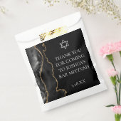 Chic Black Gold Agate Bar Mitzvah Custom Party Geschenktütchen (Versiegelt)