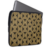 Chic Black & Gold Arch Line Muster Laptopschutzhülle (Vorne Rechts)