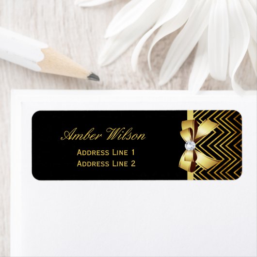 Chic Black Gold Chevrons (Insitu)