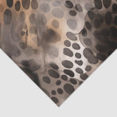 Chic Black Gold Cream Leopard Animal Print Seidenpapier (Detail)