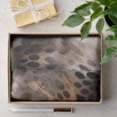 Chic Black Gold Cream Leopard Animal Print Seidenpapier (Geschenk)