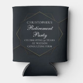 Chic Black Gold Custom Retirement Party Dosenkühler (Vorderseite)