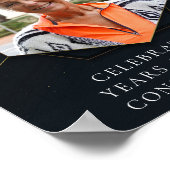 Chic Black Gold Custom Retirement Party Foto Poster (Ecke)