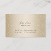 Chic Black & Gold Dots Makeup Artist Visitenkarte (Rückseite)