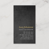 Chic Black Gold Fitness Trainer Kettlebell Barbell Visitenkarte (Rückseite)