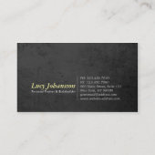 Chic Black Gold Fitness Trainer Kettlebell Barbell Visitenkarte (Rückseite)