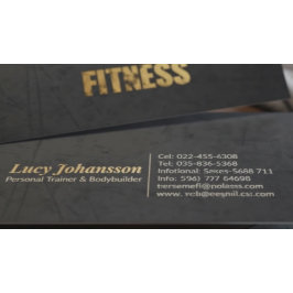 Chic Black Gold Fitness Trainer Kettlebell Barbell Visitenkarte