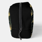 Chic black gold floral art Deko Waschbeutel (Rechts)