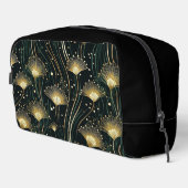 Chic black gold floral art Deko Waschbeutel (Rechte Ecke)