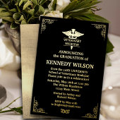 Chic Black Gold Folie Tierarzneimittel Folieneinladung