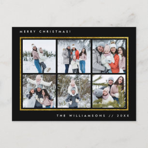Chic Black & Gold Frohe Weihnachten 6 Fotos der Fa